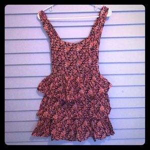 2 for $15/ Flirty floral ruffle tie-back minidress